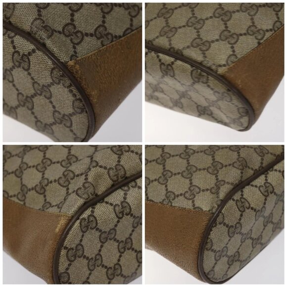 GUCCI GG Supreme Web Sherry Line Bag PVC Beige Red Green 72 02 034 Auth 117242 - Picture 16 of 16